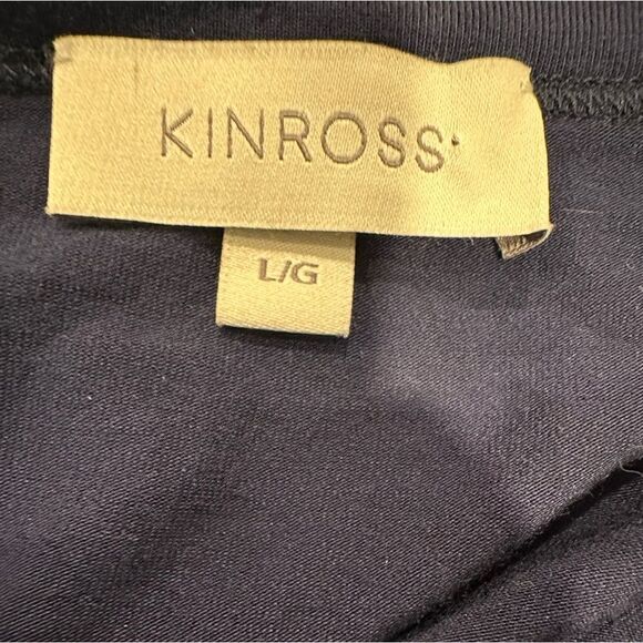 Kinross long sleeve v neck bamboo shirt navy blue - Picture 4 of 5